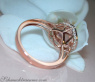 Enchanting Rose Quartz Heart Ring with Diamonds