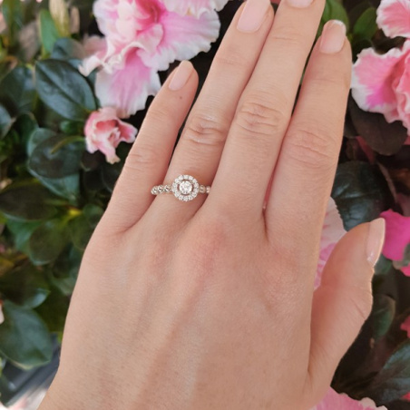 Delicate Diamond Ring (Ball Style)