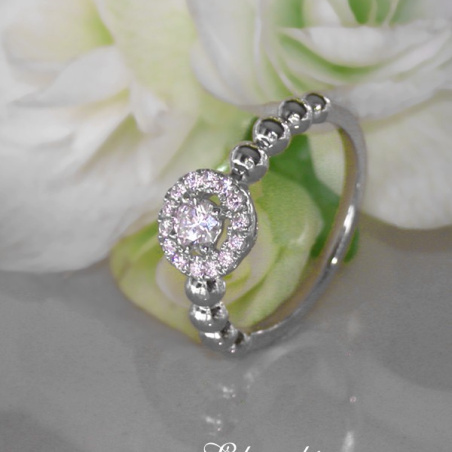 Delicate Diamond Ring (Ball Style)