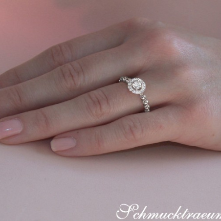 Delicate Diamond Ring (Ball Style)