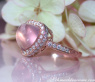 Enchanting Rose Quartz Diamond Heart Ring