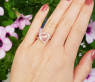 Enchanting Rose Quartz Diamond Heart Ring