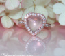 Enchanting Rose Quartz Diamond Heart Ring