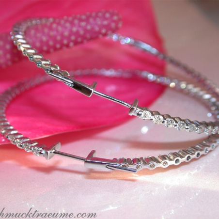 Gorgeously Huge Diamond Hoop Earrings (Ø 5,5 cm)