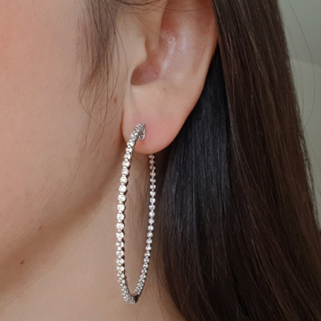 große Diamanten Creolen