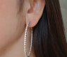 Gorgeously Huge Diamond Hoop Earrings (Ø 5,5 cm)
