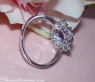 Feminine Snowflake Style Tanzanite Ring with Diamonds