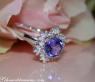 Feminine Snowflake Style Tanzanite Ring with Diamonds