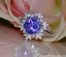Feminine Snowflake Style Tanzanite Ring with Diamonds