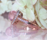 Enchanting Rose Quartz Diamond Heart Ring