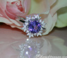 Feminine Snowflake Style Tanzanite Ring with Diamonds