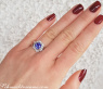 Feminine Snowflake Style Tanzanite Ring with Diamonds