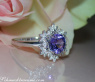 Tansanit Ring mti Diamanten