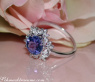 Feminine Snowflake Style Tanzanite Ring with Diamonds