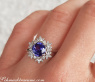 Feminine Snowflake Style Tanzanite Ring with Diamonds