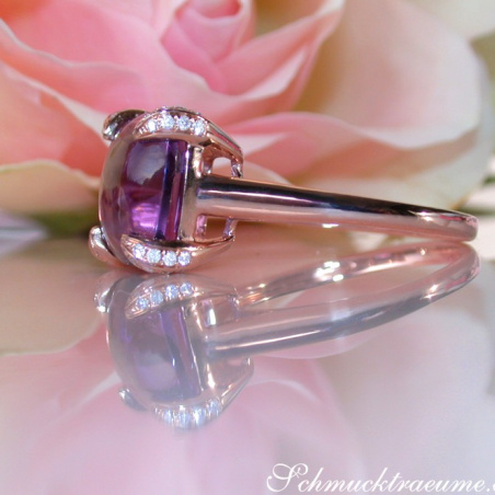 Enchanting Amethyst Ring with Diamonds