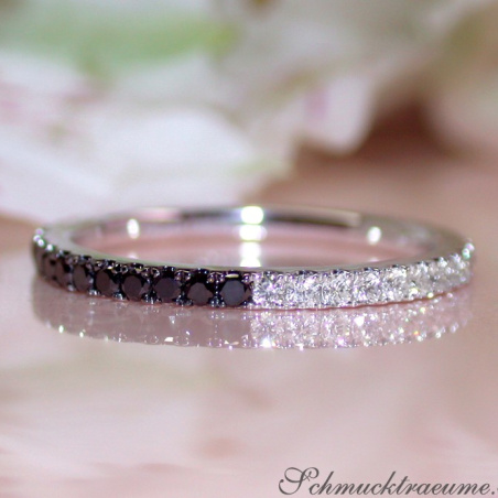 Convertible Black and White Diamond Eternity Ring