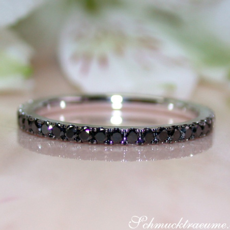 Convertible Black and White Diamond Eternity Ring