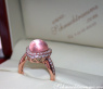 Enchanting Rose Quartz Diamond Heart Ring