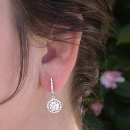 Enchanting Diamond Earrings in Whitegold 18k