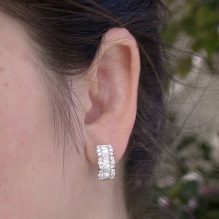 Precious Diamond Earrings in Whitegold 18k