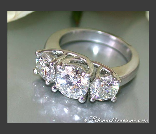 Tremendous Three Solitaire Diamond Ring Tremendous Three Solitaire Diamond Ring