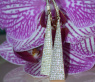 Interesting Dangling Earrings with Diamonds in Yellowgold