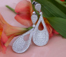 Stately Pear Shape Danling Earrings with Diamonds