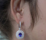 Magnificent AAA Tanzanite Dangling Earrings with Diamonds