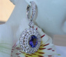 Magnificent AAA Tanzanite Dangling Earrings with Diamonds