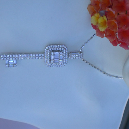 Magnificent Diamond Key Pendant