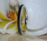 Memory Ring mit schwarzen Diamanten
