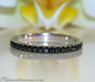 Pretty Black Diamond Eternity Ring