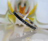 Memory Ring mit schwarzen Diamanten