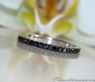 Memory Ring mit schwarzen Diamanten