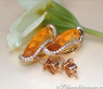 Stately Citrine Pear Earrings with Diamonds