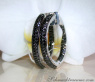 Stately Black Diamond Hoop Earrings