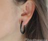 Stately Black Diamond Hoop Earrings