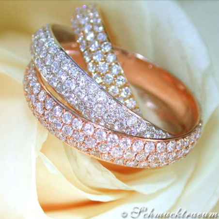 Verschlungener Diamanten Ring