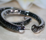 Stately Black Diamond Hoop Earrings