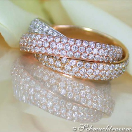 Verschlungener Diamanten Ring