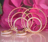 Spectacular Diamond Circle Rope Style Earrings
