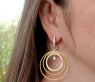 Spectacular Diamond Circle Rope Style Earrings