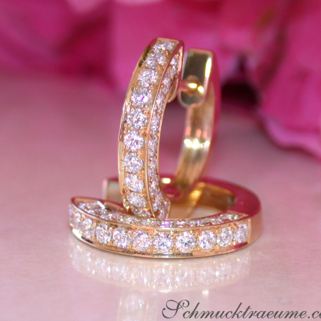 Spectacular Diamond Circle Rope Style Earrings