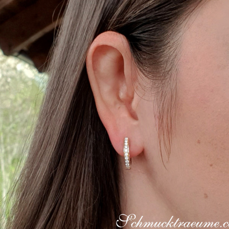 Spectacular Diamond Circle Rope Style Earrings