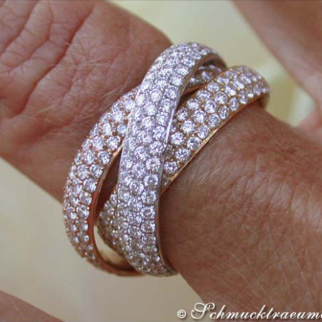 Verschlungener Diamanten Ring