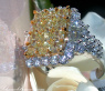 Magnificent Yellow Diamond Ring with White Diamonds