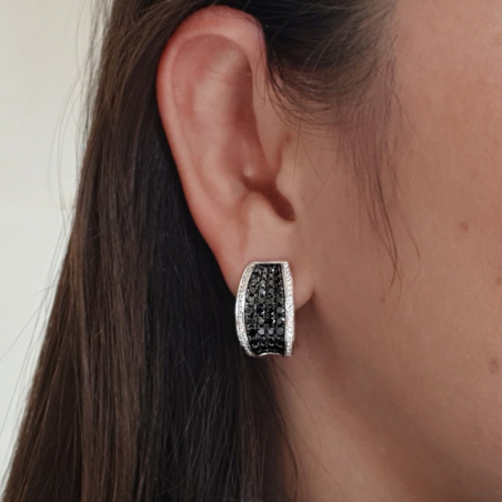 Zeitlose Ohrringe mit schwarzen Diamanten