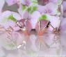 Enchanting Rose Quartz Diamond Stud Earrings