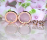 Enchanting Rose Quartz Diamond Stud Earrings